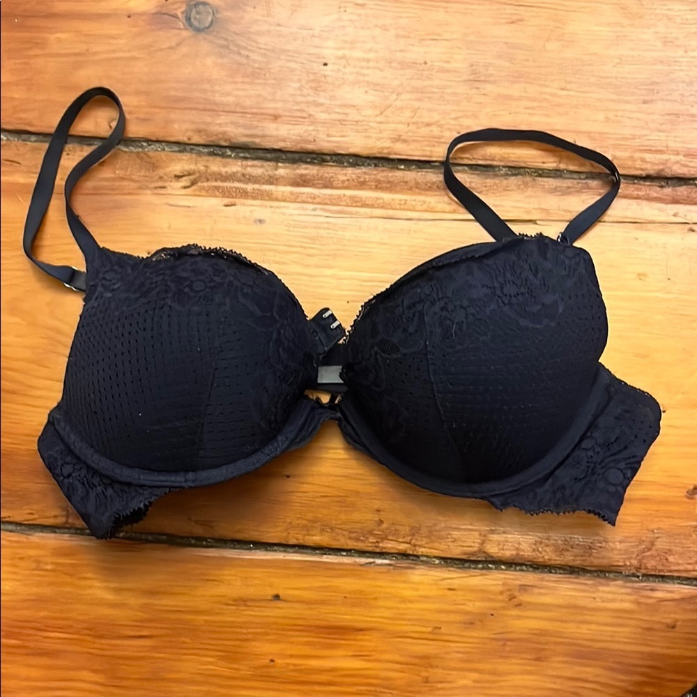 Elegant Navy Blue Lace Bra